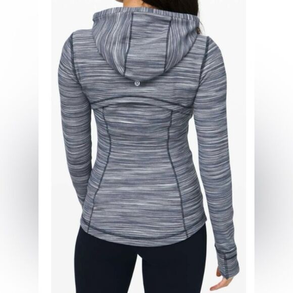 Lululemon Hooded Define Jacket nulu navy blue mini space dye herrringbone 4 - Picture 2 of 6